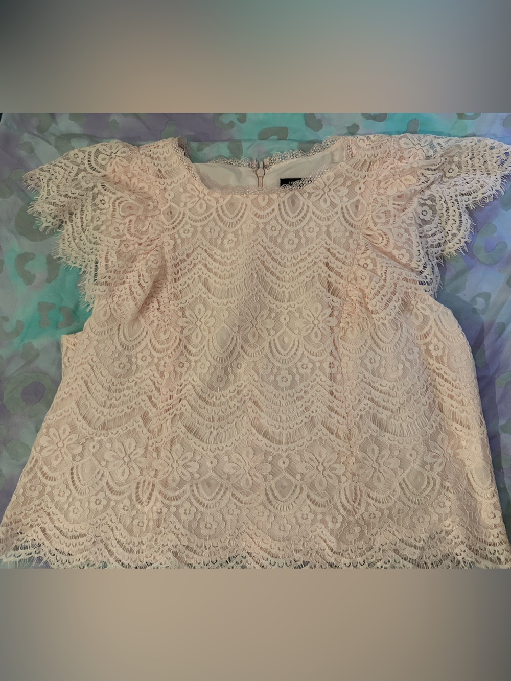 Pink lace top
